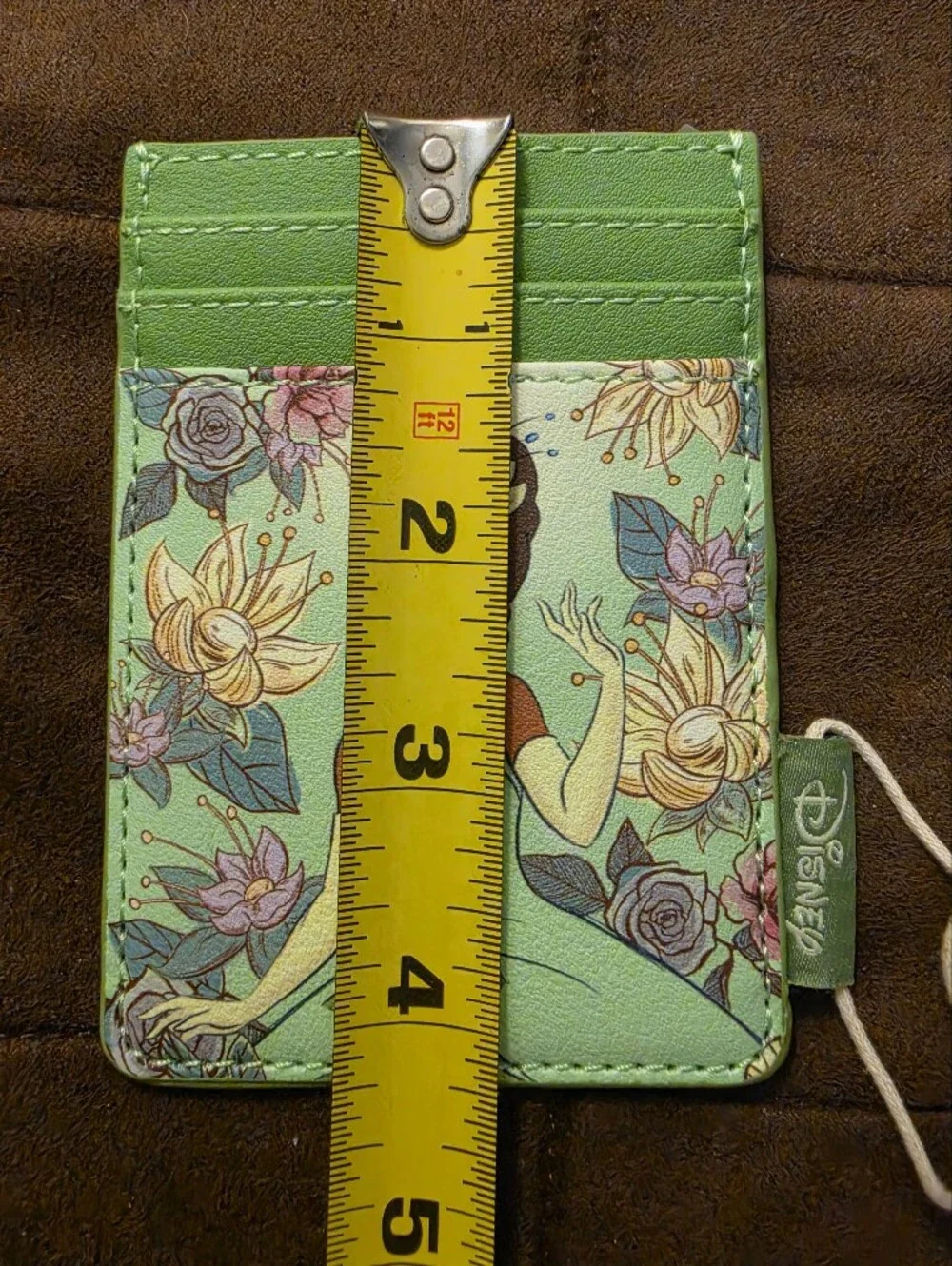 Loungefly Disney Princess Tiana Card Holder Wallet Floral Faux Leather NWT